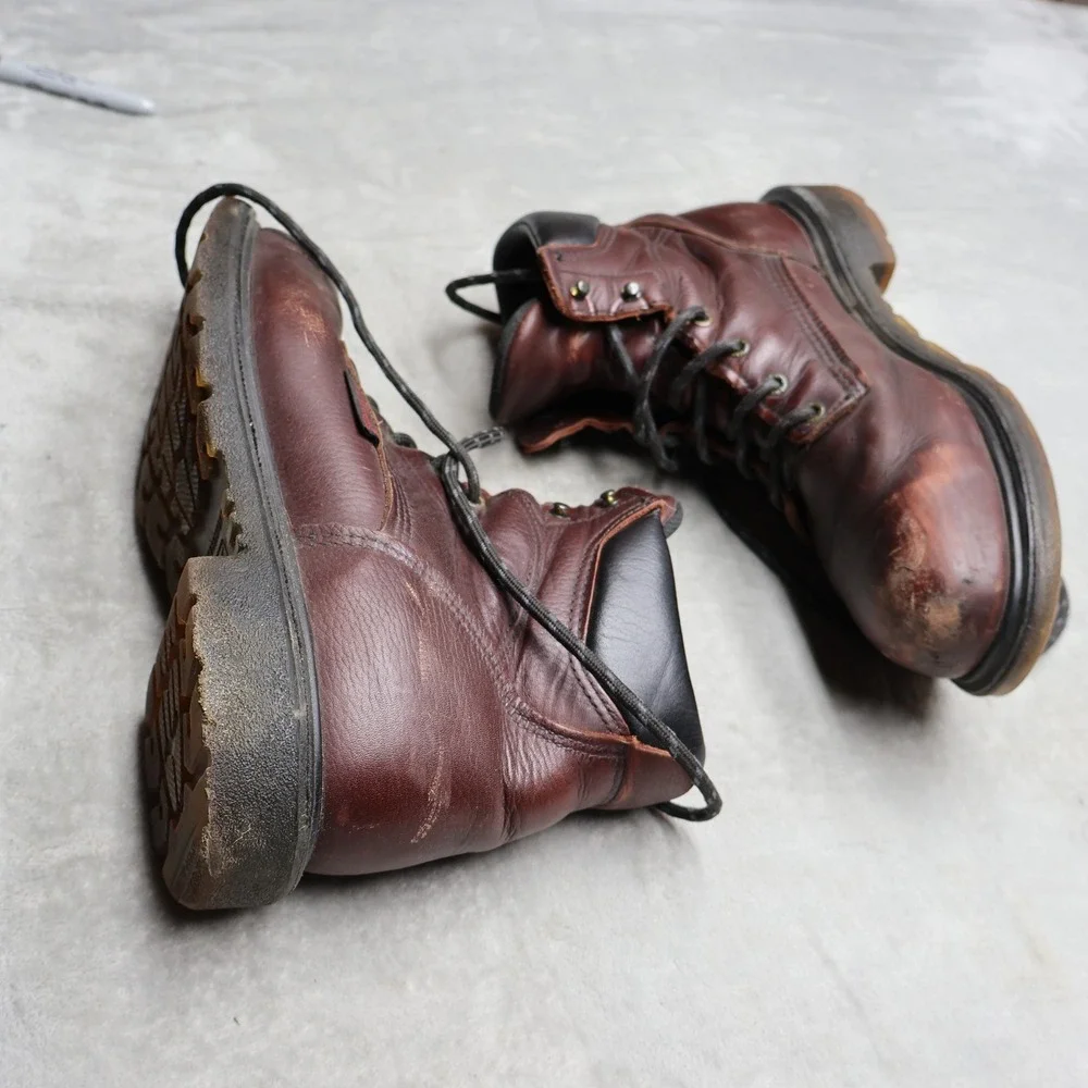 Red Wing Mens 11.5 Work Boots Brown Leather Steel Toe Utility USA Made 2406